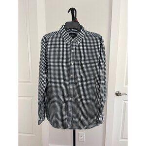 Nat Nast Gingham Plaid Button Up Shirt Size M